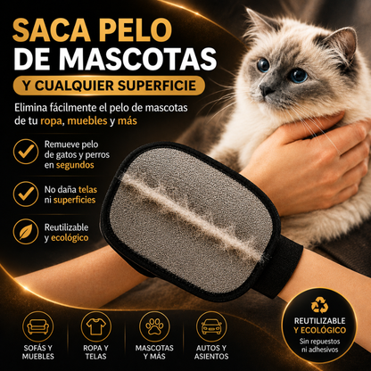 Guante Removedor de Pelos y Pelusas — Limpieza Rápida y Reutilizable