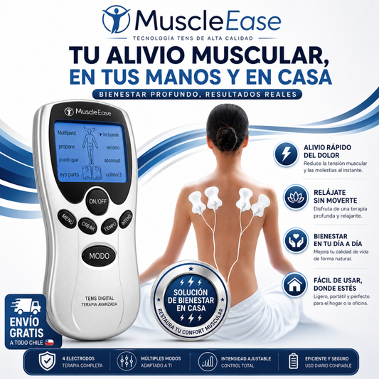 Recupera el Alivio y la Ligereza en tu Cuerpo Sin Salir de Casa — MuscleEase™