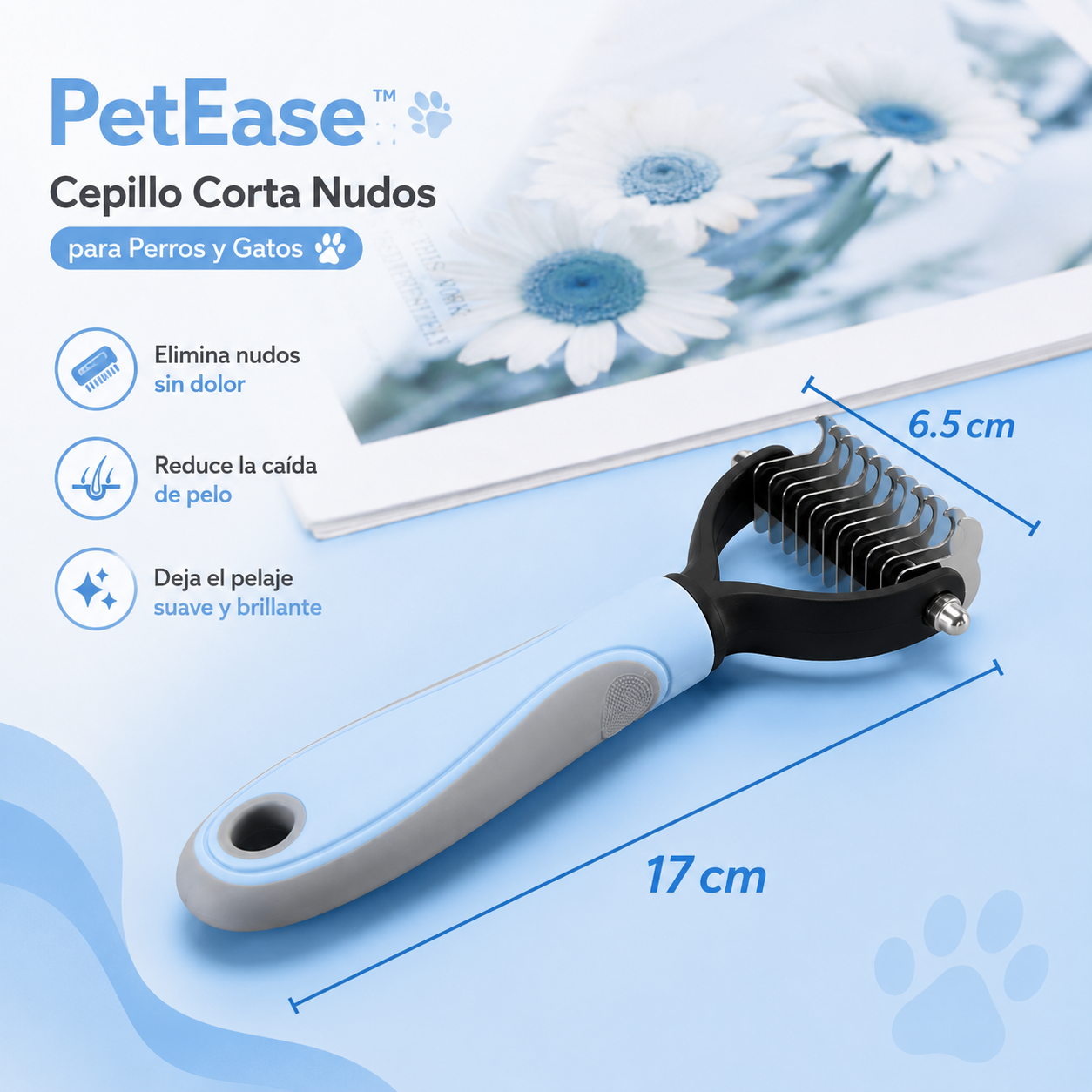 Cepillo Removedor de Pelo y Nudos | PetEase™