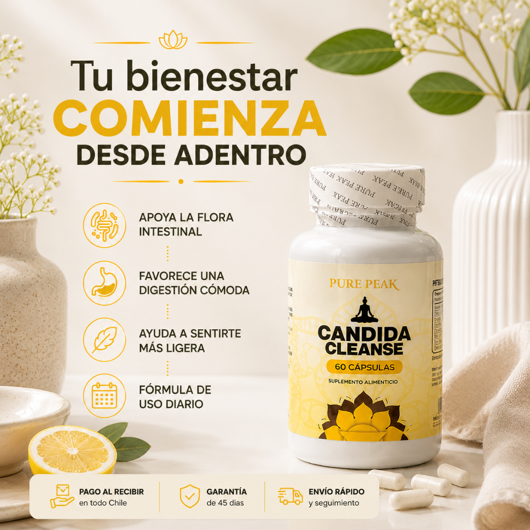 Menos hinchazón y más bienestar diario - Candida Cleanse
