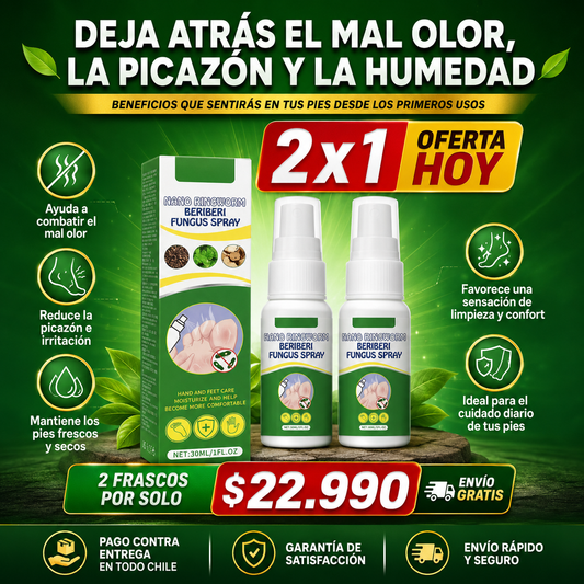 Deja atrás el mal olor, la picazón y la humedad con Spray AntiHongos